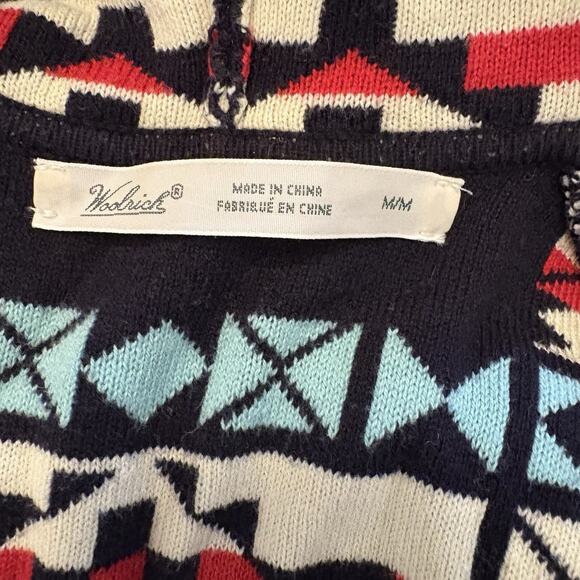 Woolrich Women's Southwestern Print Cardigan Sweater Coat Aztec Sz M Western - Picture 5 of 8